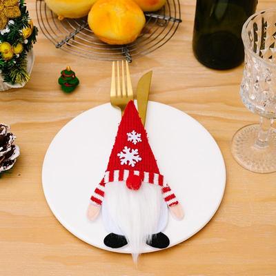Inspired Deals Christmas Cutlery Holders Cartoon Silverware Covers For Festive Table Decorations snowflake