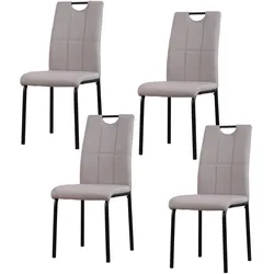 HTI-Living, Stühle, Esszimmerstuhl Denton Webstoff Beige 4er-Set (4x)