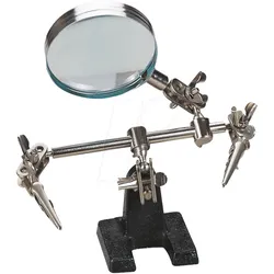 HALTER ZD-10D - Platinenhalter, mit Lupe, mit Standfuß, helfende Hand