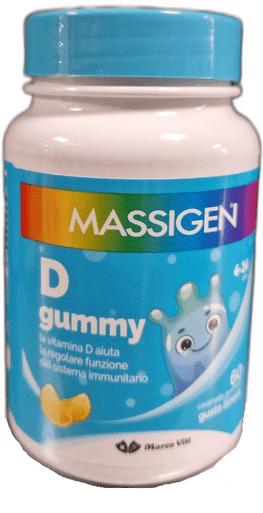 Massigen D Gummy Integratore di Vitamina D Per Bambini 60 Caramelle