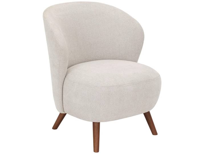 Mid.you Sessel, Creme, Holz, Eiche, massiv, 66x78x69 cm, Wohnzimmer, Sessel, Sonstige Sessel