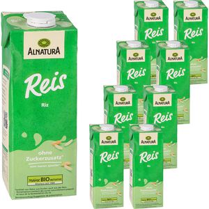 Alnatura Reisdrink Natur, BIO, ohne Zuckerzusatz, 1 Liter, 8 Stück
