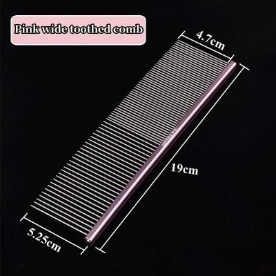 Inspired Finds Professional Stainless Steel Pet Grooming Comb For Cats And Dogs wide Glide Comb