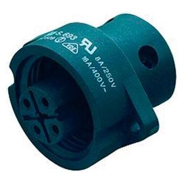 Schubiger Serie 693 4 pole RD24 power female panel mount (09 4224 00 04)