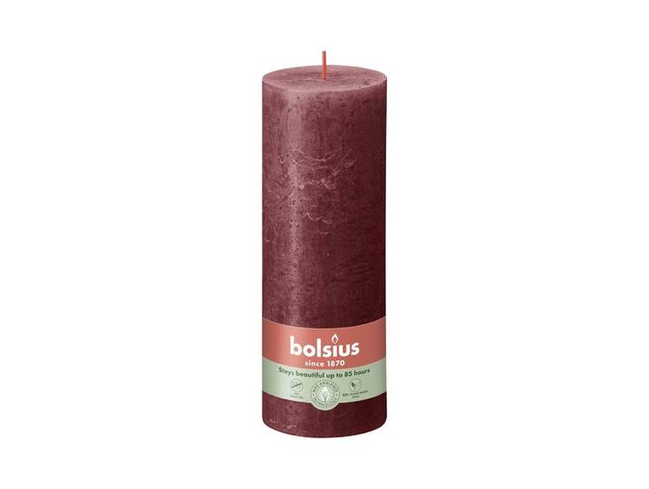 Bolsius kaars rustiek 7x19 cm velvet red