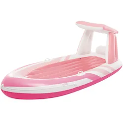 INTEX 57804EU - Luftmatratze - Pink Paradise Boat (244x97x114cm) mit Haltegriffen und Getränkehaltern