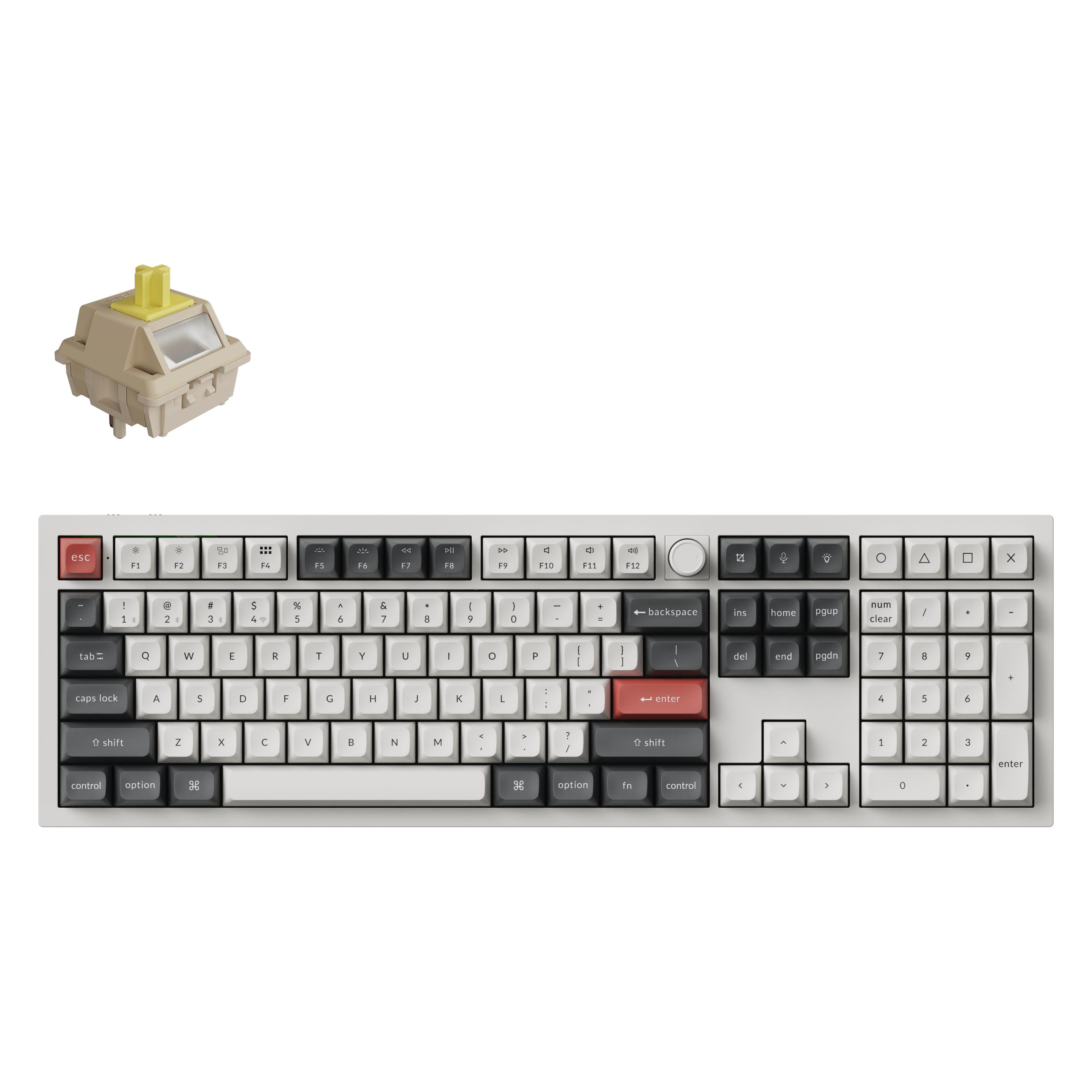 Keychron KEYBOARD WRL Q6 ULTRA/WHITE Q6U-P4 (US, Kabelgebunden, Kabellos) (Q6U-P4)