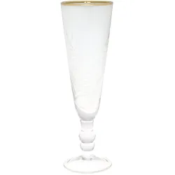 GreenGate Champagner Glas Cutting mit Gold, Ø 6, Höhe 20 cm