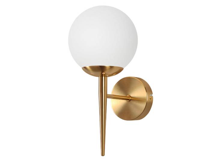 Nettlife Wandleuchte Maser, Goldfarben, Metall, E27, 32x15x20 cm, Lampen & Leuchten, Innenbeleuchtung, Wandleuchten