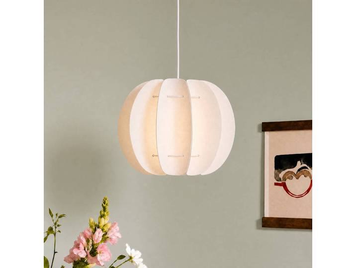 Hängeleuchte Winslow Lindby, dimmbar, weiß / opal, für Wohn- / Esszimmer, Kunststoff, Skandinavisch