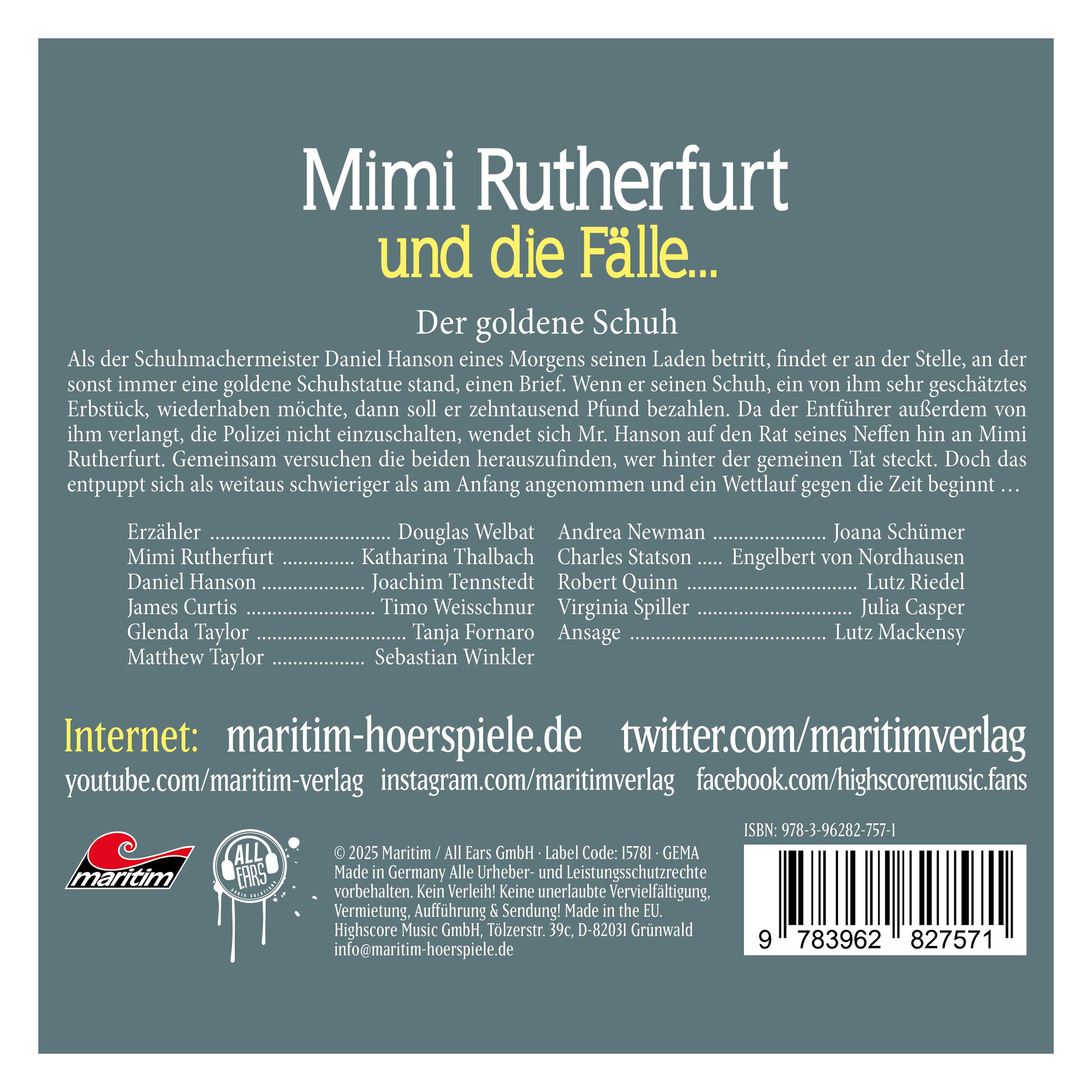 All Mimi Rutherfurt 70: Der goldene Schuh (Deutsch) (63956104)