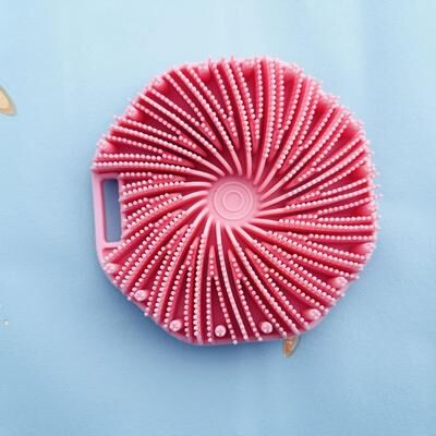 Uplifted Goods Silicone Exfoliating Bath Brush 1pc Pink