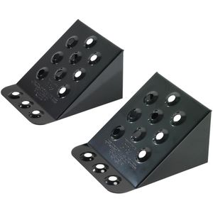 KS-Tools Unterlegkeile für LKW, Auto & Anhänger, Metall, schwarz, 2 Stück