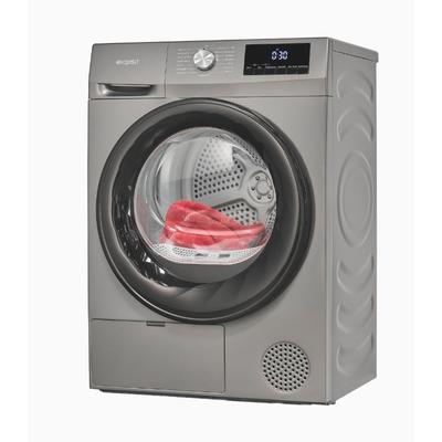 Exquisit Wärmepumpentrockner 7 kg freistehend Titanium Grau Startzeitverzögerung Kindersicherung TWP703-010D titanium grau