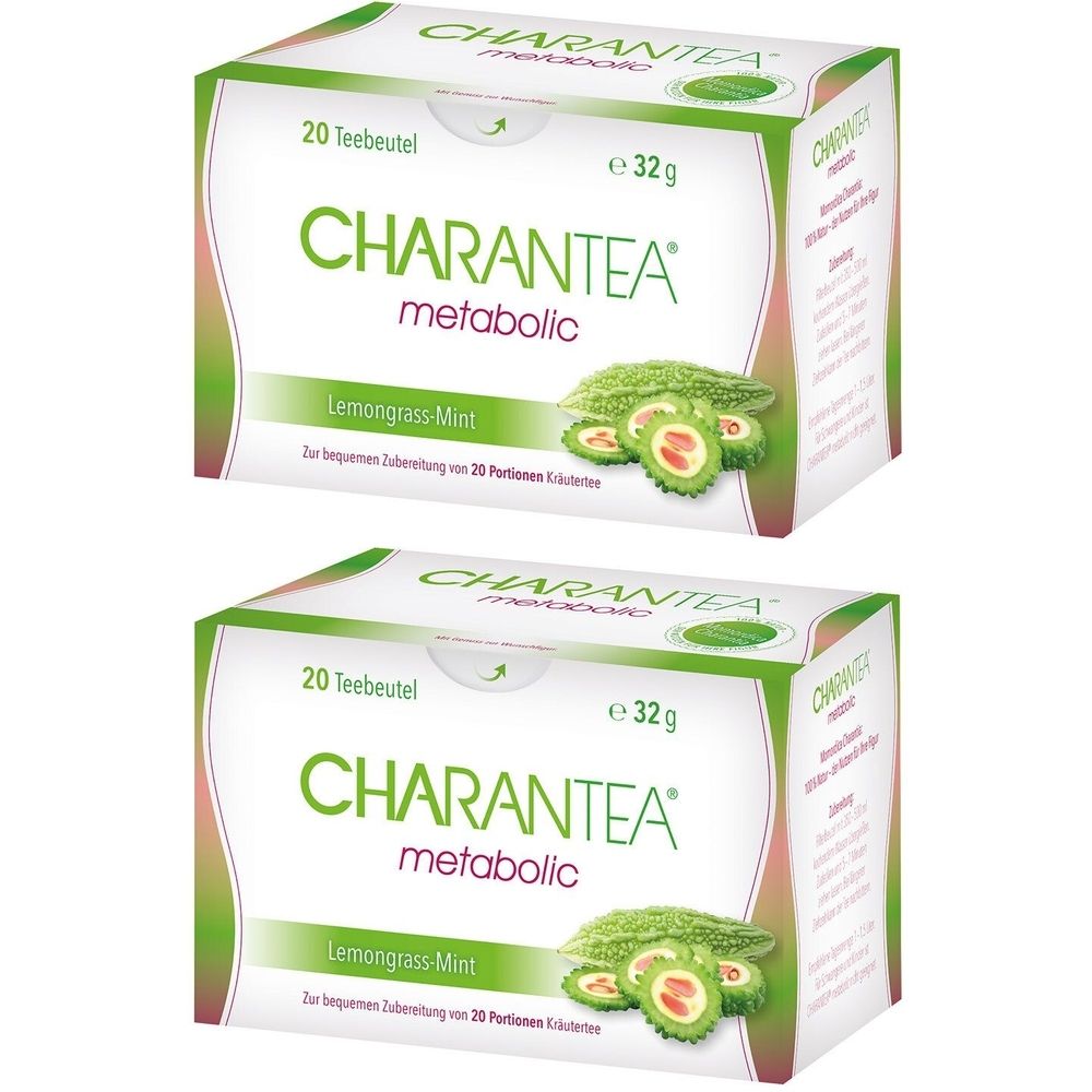 Charantea metabolic Lemon/Mint Filterbeutel 2x 2x20 St