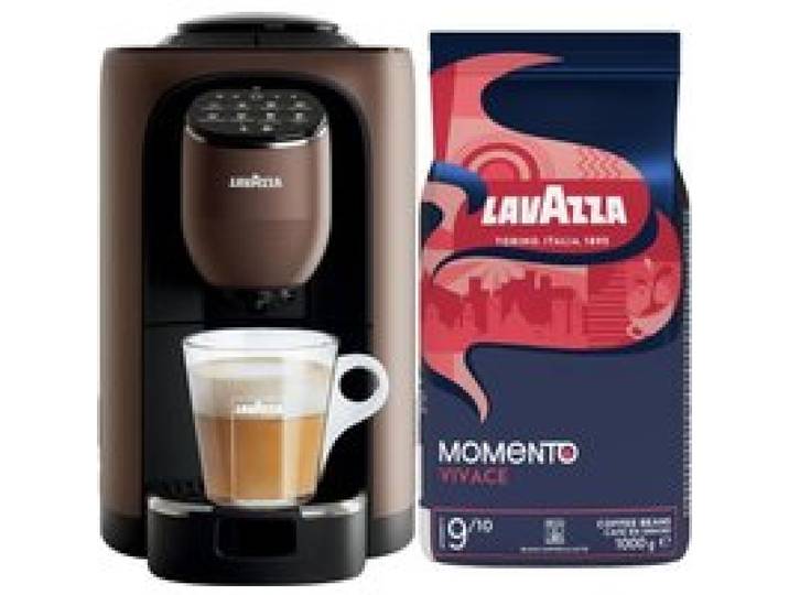 Lavazza - Machine Assoluta et 1 Kg de grain Lavazza Momento Vivace + 2 Mugs Lavazza