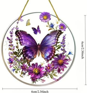 Uplift Picks Acrylic Hanging Ornament Bird Flower Decor Animal Pendant For Window Car And Backpack a