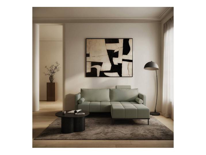 Selsey Schlafsofa, Inklusive Hocker, pflegeleichter Strickstoff