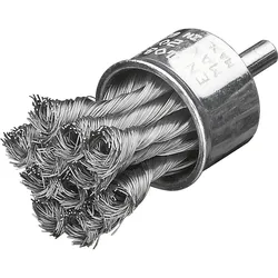 Zopf-Pinselbürsten Edelstahldraht Ø 29 mm, 0,25 mm, 6mm Schaft