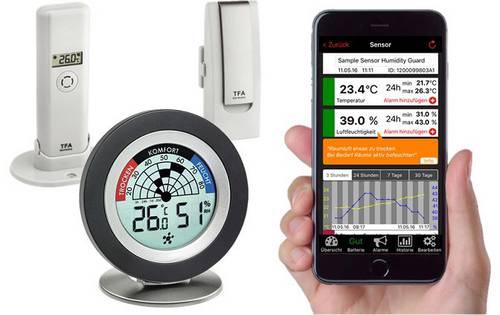 TFA Dostmann Weatherhub SmartHome System Cossy Radar Schimmelradar Weiß 31.4008.02