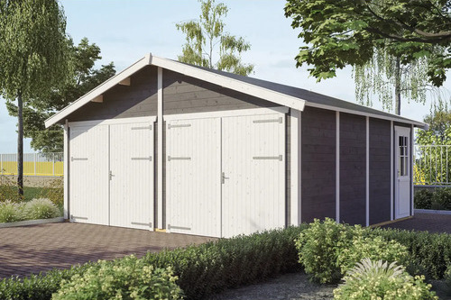 Doppelgarage SKAN HOLZ Varberg 3 610 x 585 cm schiefer