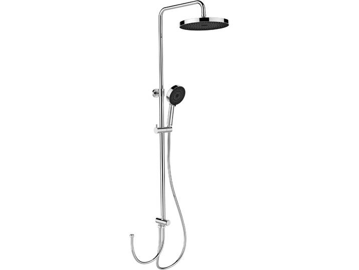 Duschsystem WENKO Softwater , silber (silberfarben), Edelstahl, Brausegarnituren, Duschsystem, Chrom, einfacher Anschluss an bestehende Armatur o. Wandanschlussbogen