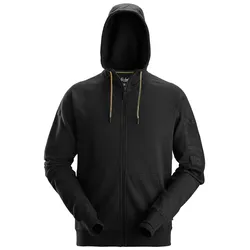 Snickers Kapuzenjacke mit durchgehendem Reißverschluss und Logo 7 dunkel navy-melange