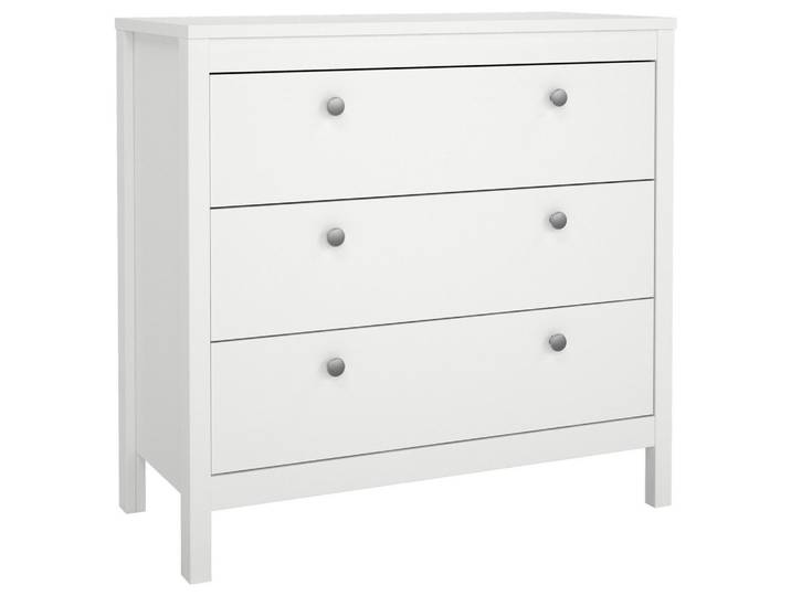 P & B Kommode Madrid 172301, Weiß, 3 Schublade(n) Schubladen, 82.3x79.7x38.4 cm, Wohnzimmer, Kommoden & Sideboards, Kommoden