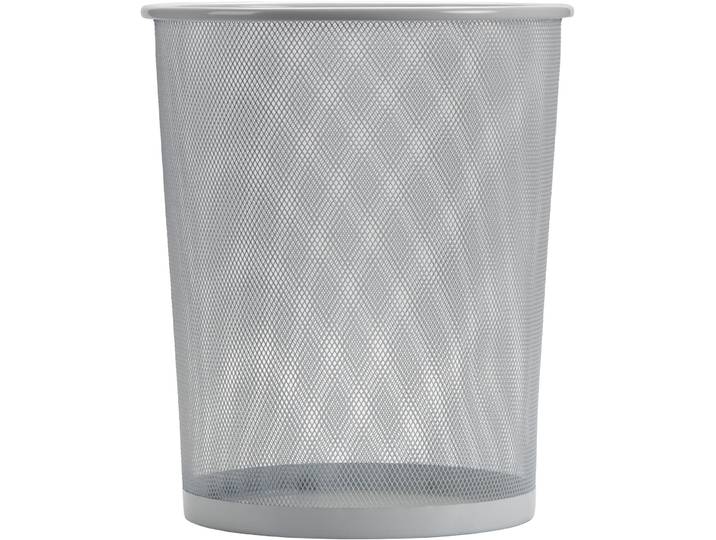 Papierkorb Sina weiss Metall