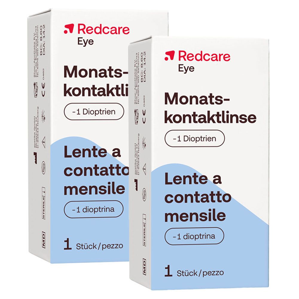 Redcare Monatslinse -1dpt 2 Stück Kontaktlinsen