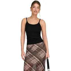 Only Tanktop Love Schwarzes Basic aus Baumwoll-Stretch-XS