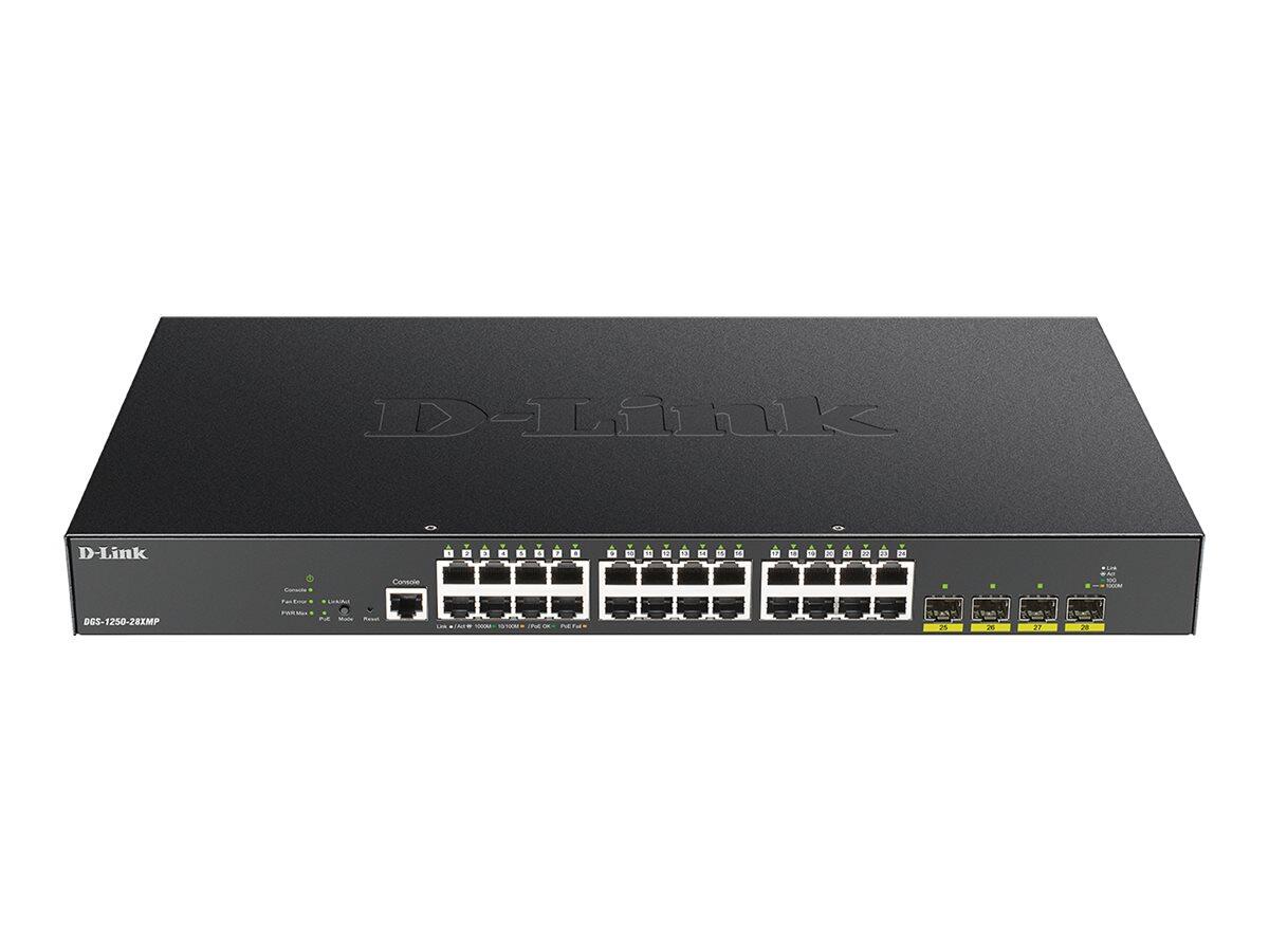 D-Link DGS-1250-28XMP/E, 28-Port Smart Managed PoE+ Gigabit Switch