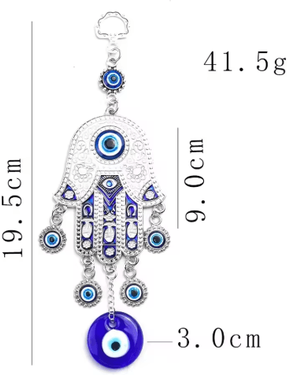 Inspire Picks Hamsa Hand Evil Eye Wall Decor Geometric Wind Chime For Peaceful Spaces wt