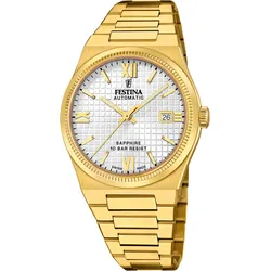 Festina Automatik Herren Swiss Made F20032/1 - weiß,gold - 40mm
