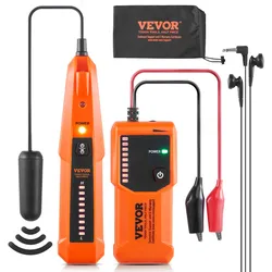 VEVOR Netzwerk Kabel Tester, max. 0,9 m Erkennungstiefe, Kabelsucher Kabelbruchdetektor mit Kopfhörer, max.  304,8 m Erkennungslänge, Kabel Testgerät für Haustierzäune, Sprinklerventilbewässerung