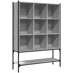 vidaXL Bücherregal Grau Sonoma 102x30x141,5 cm Holzwerkstoff