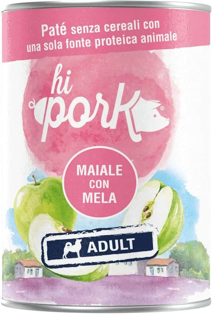 Kit Risparmio 6x400G Hi Pork Dog ADULT MAIALE CON MELA