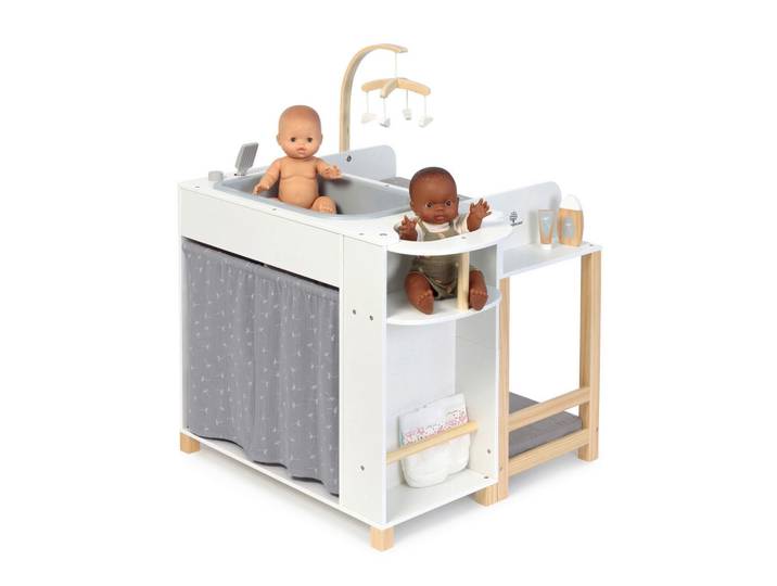 Musterkind Puppenwickelkommode Viola, Grau, Natur, Weiß, Holz, 60x87x70 cm, EN 71, CE, Spielzeug, Kinderspielzeug, Puppen & Puppenzubehör, Puppen