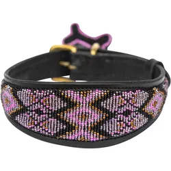 Kampuni Hundehalsbånd Lucher Ombima pink small, 46x5 cm (Hund), Halsband + Leine