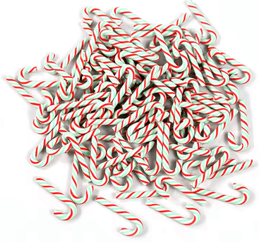 Inspire Picks Mini Resin Candy Cane Ornaments For Christmas Tree & DIY Crafts d 50pcs