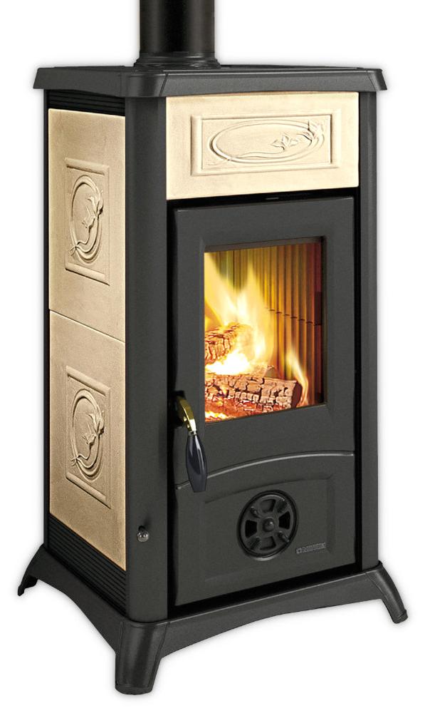 La Nordica Holzofen | GEMMA LEAN CERAMICA | 6,5 kW | Creme