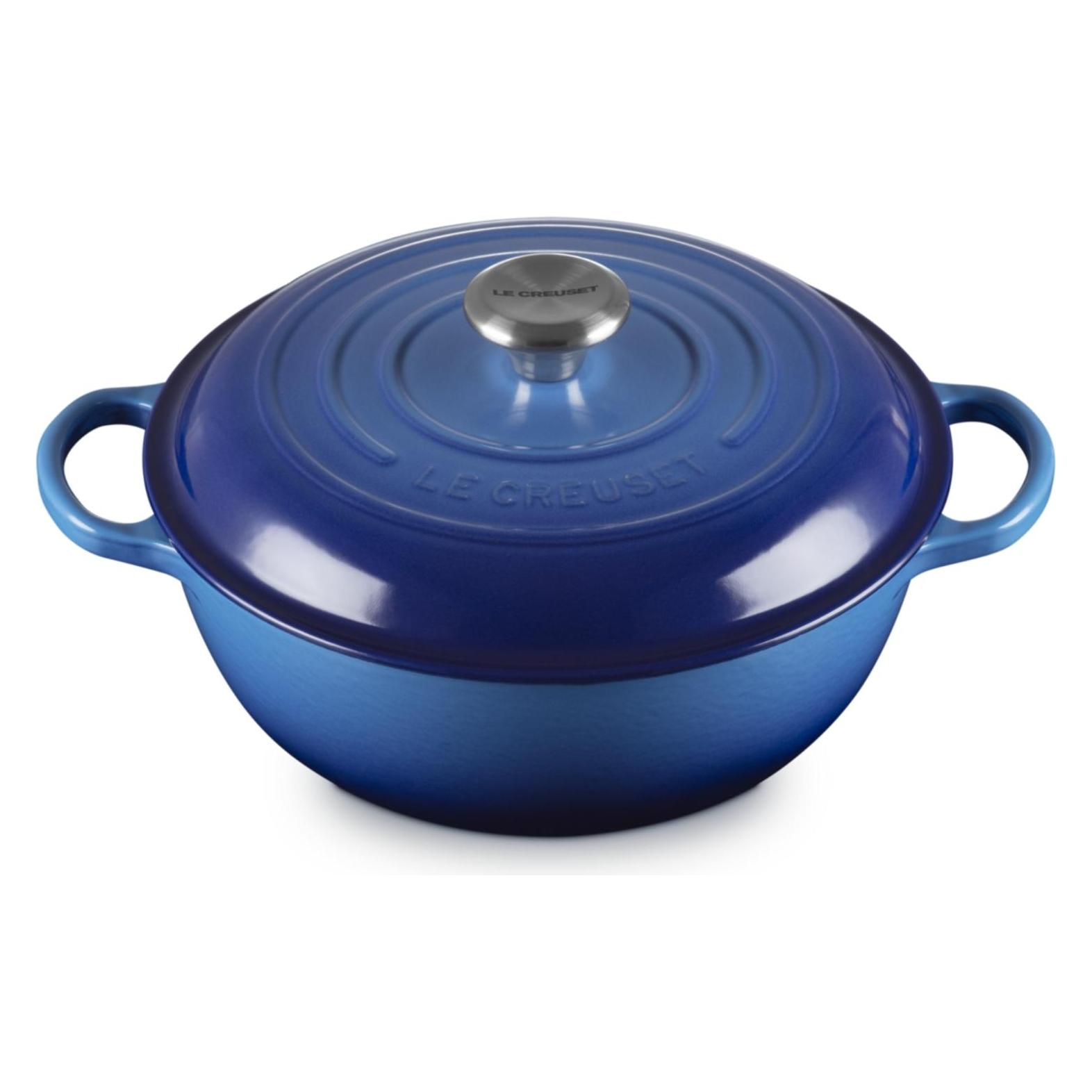 Le Creuset Stew Pot Signature rund azure 22cm (Kochtopf, Gusseisen, 22 x 13.20 cm) (21109222202430)