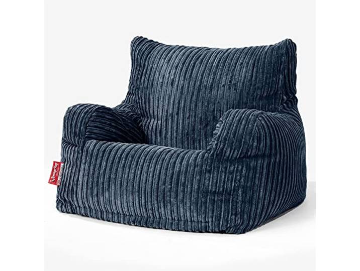 Lounge Pug, Sitzsack Ohrensessel, Cord Marineblau