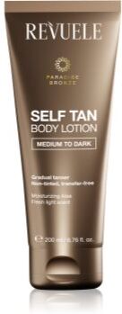 Revuele Paradise Bronze Self Tan Body Lotion loção auto-bronzeadora para um bronzeado gradual tom Medium To Dark 200 ml. Paradise Bronze Self Tan Body Lotion