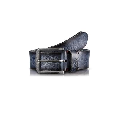 Ledergürtel LERROS "Ledergürtel *James*", Herren, Gr. 100, blau (navy), Leder, Gürtel Ledergürtel