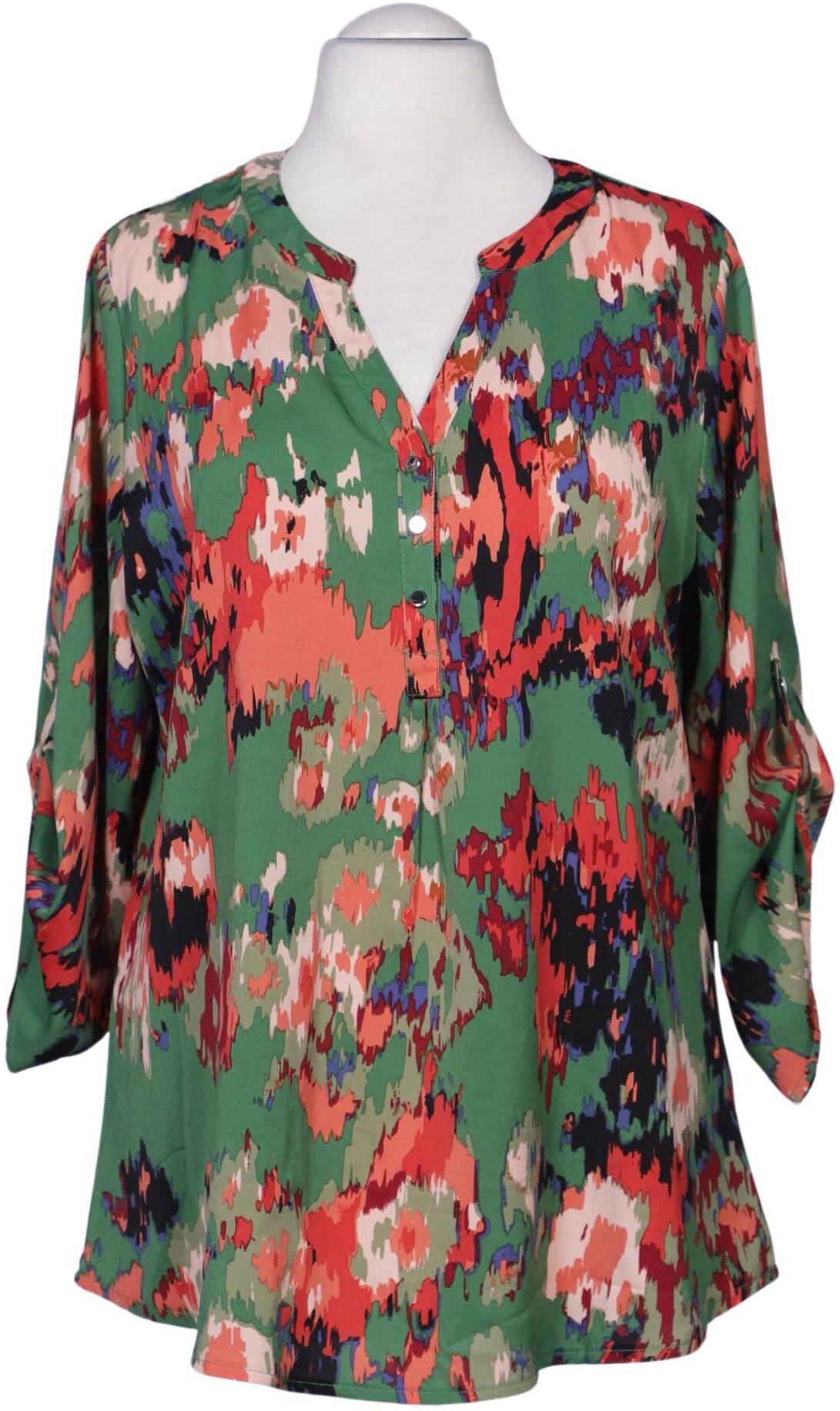 Cassis & Paprika Damen Bluse, Mehrfarbig, Gr. EU 46, Synthetik - Second Hand