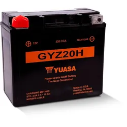 Yuasa GYZ20H AGM Motorradbatterie 20Ah 12V YTX20H-BS (DIN 82004)