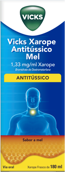 Vicks Xarope Antitússico de Mel 1.33 mg ml 180 ml