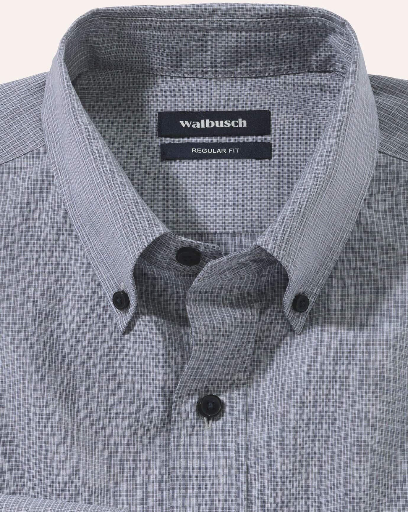 Walbusch Hemd mit Kent-Kragen Button Down, Regular Fit#noch offen: Größenlauf, Farbe Blau, 38, Kent-Kragen Button-down soft gewaschene Baumwolle Herren