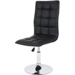 Esszimmerstuhl MCW-C41, Stuhl Küchenstuhl, höhenverstellbar drehbar, Kunstleder ~ schwarz
